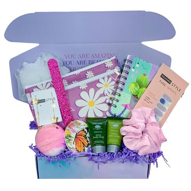 Easter Teen Girl Gift, Daughter Birthday Gift Box, Granddaughter Stuff, Gift For Tween, Girl Beauty Care Package, Preteen Girl Present, Get Well Soon Basket For Teen Niece, Trendy Girl Spa Kit