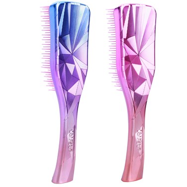 Detangler Hair Brush for Adults &amp; Kids (2 Count)- Natural, Curly, Straight, Wet or Dry Hair, Three Layer Comb Structure, Massages Scalp (Purple + Pink)
