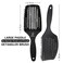 Curved Vented for Blow Drying - Boar Bristle Brush (Large) with Comfortable Handle - Soft Bristle Brush for Thick and Fine Hair - Natural Boar Bristles for Women, Men &amp; Kids - Black