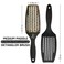 Curved Vented for Blow Drying - Boar Bristle Brush (Medium) with Comfortable Handle - Soft Bristle Brush for Thick and Fine Hair - Natural Boar Bristles for Women, Men &amp; Kids - Grey