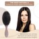 Hair Brush - Hair Brush for Thick, Curly, Natural Black Hair - Boar Bristle, Nylon, Flexible, Wet Hair Brush - 360 Wave Brush - Beige