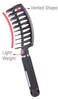 PERFEHAIR Curved Vented Hair Brush 2-Pack - Ergonomic Detangling and Massage Blow Dry Brush for Thick Hair, Vented Hairbrush for Women &amp; Men