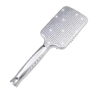 Fashion Clear Crystal Paddle Brush,Exclusive Blingbling Hair Brush,Massage Air Cushion Rhinestone Hair Comb For Women