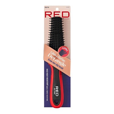 Red by Kiss Detangling Brush for Black Curly, Afro, and Natural Hair, Non-Slip Glide and Define Brush (Medium)
