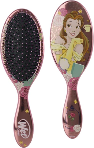 Wet Brush Disney Original Detangler Brush Princess Wholehearted - Rapunzel, Silver - All Hair Types - Ultra-Soft IntelliFlex Bristles Glide Through Tangles with Ease