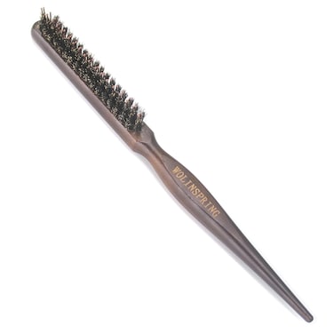 Little Wonder Boar &amp; Tourmaline Nylon Bristle Brush with Rat Tail Handle for Back Combing, Volume Creation, and Hair Styling - Colors May Vary (T-3P)