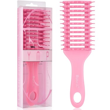 Vented Detangling Hair Brush Faster Blow Drying Hair Brush Wet &amp; Dry Scalp Massager for All hair types Glides Through Tangles Ease for Men &amp; Women &amp; Children &amp; Kids (Pink)