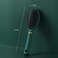 Reazana Detangling Brush Anti-Static Detangler Hair Brushes with Silicone Cushion Base Blow Drying Comb Nylon Bristle Pins Fashion Massage Brush Wet or Dry All Hair Types Styling Dark Green (Oval)