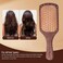 Luxury Wood Hair Brush with Heat Resistant Properties -Dark Sandalwood Detangling Massage Brush for Long Short Thick Thin Curly Straight Wavy Dry Hair,Hairbrush For Man And Women, Large