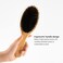 RHOS Boar Bristles Hair Brush for Women and Men, Anti-Static Wooden Paddle Brush for Detangling, Smoothing, Scalp Massage, Enhance Shine &amp; Health