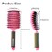 2 PACK Boar Bristle Hair Brush No Pull Curved Vented Hair Brush Detangler Brush Fast Blow Drying Hair Brush for Kids, Men, Women Wet Dry Long, Thin, Thick, Curly Tangled Hair (pink+blue)