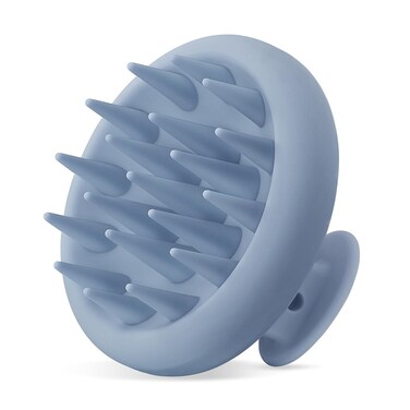 HEETA Scalp Massager Hair Growth, Scalp Scrubber with Soft Bristles, Integrated Silicone Design, Exfoliator for Dandruff Removal &amp; Relaxation, Shampoo Brush Fit Wet Dry Hair Use, Dark Blue