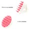Zyllion Hair Brush Scalp Massager (3-Pack) - Shampoo Scrubber with 3 Unique Soft Silicone Bristles for Hair Growth, Dandruff Removal, Exfoliator Care, Curly or Straight Hair - Green, Pink, Purple