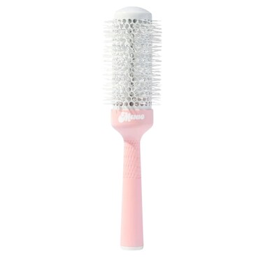 Mane BRB 33mm (1.7") Ceramic Round Brush - Round Blowout Brush for Shoulder Length Hair or Longer - Increases Hair Shine and Helps with Frizz Control - Made with a Ergonomically Designed Handle