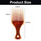 2 Pack Afro Comb Detangle Hair Comb Styling Tool for Curly Thick Medium Long Hair and Facial Hair (Amber)