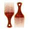 2 Pack Afro Comb Detangle Hair Comb Styling Tool for Curly Thick Medium Long Hair and Facial Hair (Amber)