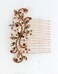 Faship Gorgeous Smoked Topaz Rhinestone Crystal Floral Hair Comb