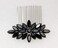 Faship Black Rhinestone Crystal Floral Hair Comb