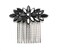 Faship Black Rhinestone Crystal Floral Hair Comb