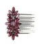 Faship Gorgeous Purple Rhinestone Crystal Floral Hair Comb