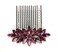 Faship Gorgeous Purple Rhinestone Crystal Floral Hair Comb