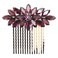 Faship Gorgeous Purple Rhinestone Crystal Floral Hair Comb