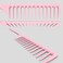 Wide Tooth Rat Tail Comb for Curly Hair Wet Comb Detangling Parting Hair Comb for Women Men Hair Stylist - Pink