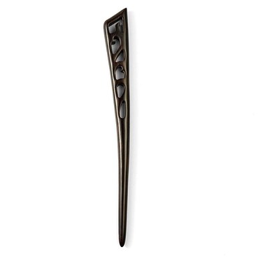 Classical Handmade Carved Hair Sticks-Natural Black Sandalwood(ebony) Hair Styling Pins Chopsticks for Hair Updo Making Accessory-7 Inches Long (Window Blossoms)
