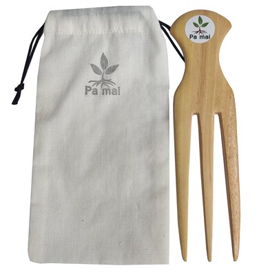 African Hair Combs/Parting Comb for Braiding Hair Wooden Afro Pick Comb Three Tooth for Natural Hair