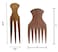 African Hair Combs - Wooden Comb Afro Pick Set for Women &ndash; Wide Teeth Pick, Prong Braiding/Parting 3 Tooth Comb for Braiding Natural Hair Handmade