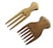 African Hair Combs - Wooden Comb Afro Pick Set for Women &ndash; Wide Teeth Pick, Prong Braiding/Parting 3 Tooth Comb for Braiding Natural Hair Handmade