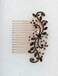 Faship Gorgeous Black Rhinestone Crystal Floral Hair Comb