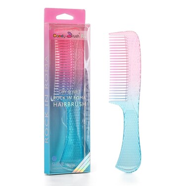 CANDYBRUSH Wide Tooth Comb for Women Wet Hair Comb Colorful Curl Straight Hair Men Girls Detangling Hair Combs Fashion Popular Styling Large Pink-Blue Gradient