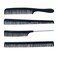 CAPRA FALCONERI Professional Styling Hair Comb Anti-Static Hairdressing Comb for Ladies Hair Hairstyle Wide Tooth Comb Large Tooth Combs Shark Teeth Rat Tail Comb(PACK of 4)
