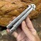 Stainless Steel Metal Hair &amp; Beard Comb, Multifunctional Folding EDC Pocket Comb Sliver Dragon Handle