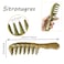 Wood Large Wide Tooth Hair Comb For Thick Curly Hair Head Scalp Massage No Static Green Sandalwood Hair Pick Wooden Comb for Men and Women with free storage pouch