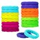 Expressions 18pc Waved Ponytail Elastic Set in Bright Colors - Ponytail Holders Hair Ties Value Pack - Colorful Ponytail Holders Wavy Textured Hair Ties For Women
