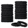 Expressions 18 Count Hair Tie Set in Classic Black - Waved Ponytail Elastic for Women and Girls - Hair Accessories Value Pack - Black Hair Ties for Everyday Use