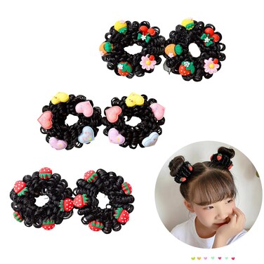 3 Pair Donut Bun Makers for Girls' Thick Hair: Ballet Buns and Wig Accessories