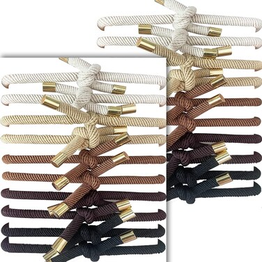 Hair SlideProof Knot Hair Tie Bracelets Elastics Basic 20 Pack
