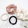 YANRONG 6PCS 22 Momme 100% Silk Hair Scrunchies Elastics Ponytail Holders Hair Ties For Thick and Curly （6PCS 3 Color） (8PCS Combined)
