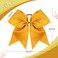 CN 10pcs 8" Cheer Hair Bows Large White Ponytail Holder Girls Elastic Hair Ties Handmade for Cheerleading Teen Girls College Sports Softball Competition