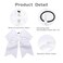 CN 10pcs 8" Cheer Hair Bows Large White Ponytail Holder Girls Elastic Hair Ties Handmade for Cheerleading Teen Girls College Sports Softball Competition