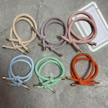 12PC knot Hair Tie Bracelets Elastics SlideProof Vibrant 10 Counts Dreamy