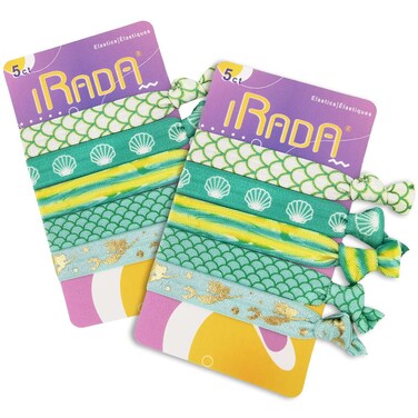 10pcs Elastic Hair Ties for Girls Women Cute Ribbon Ponytail Holders No Damage Knotted Hair Bands-Mermaid Hair Tie