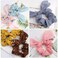20 Pack Adorable Chiffon Bow Hair Scrunchies for Women, Thick Hair Bunny Ear Scrunchies, Elastic Bulk Hair Accessories and Ties for Girls