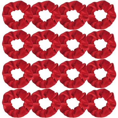 Semato 16 Pack Christmas Red Velvet Scrunchies for Hair Scrunchy Hair Ties Ropes for Women or Girls Hair Accessories