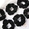 IVARYSS Scrunchies for Women, 12 Pcs Black Velvet Scrunchies for Hair, Soft Ponytail Holder for Girls, Classic Elastic Hair Bands