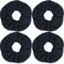 IVARYSS Super Towel Scrunchies for Drying Hair, Absorbent and Soft Microfiber for Frizz Free, Large Thick Ponytail Holder Wet Hair Accessories for Women and Girls, 4 PCS (Black)
