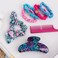 Lilly Pulitzer Satin Scrunchies, 4 Piece Scrunchie Set for Women and Girls, Cute Mini Hair Ties, Assorted (Assorted Solids)